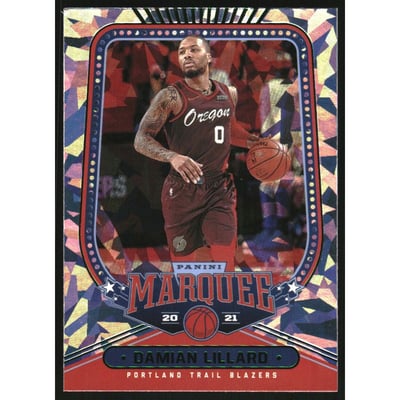 2020-21 Panini Chronicles Green Ice #257 Damian Lillard/Marquee