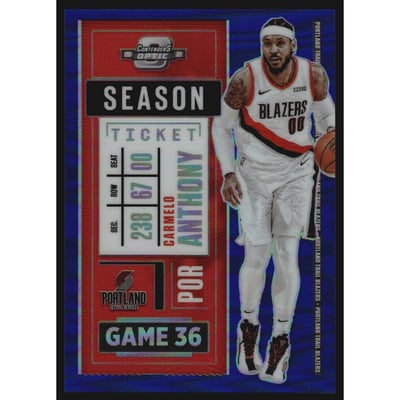 2020-21 Panini Contenders Optic Blue #92 Carmelo Anthony