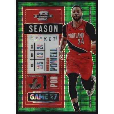 2020-21 Panini Contenders Optic Green Pulsar #3 Norman Powell
