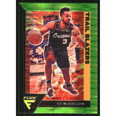 2020-21 Panini Flux Factory Pulsar Green #147 CJ McCollum