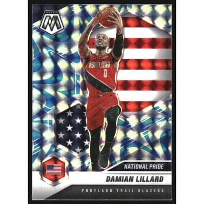 2020-21 Panini Mosaic Mosaic Reactive Blue #246 Damian Lillard