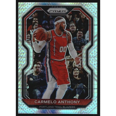 2020-21 Panini Prizm Prizms Hyper #154 Carmelo Anthony