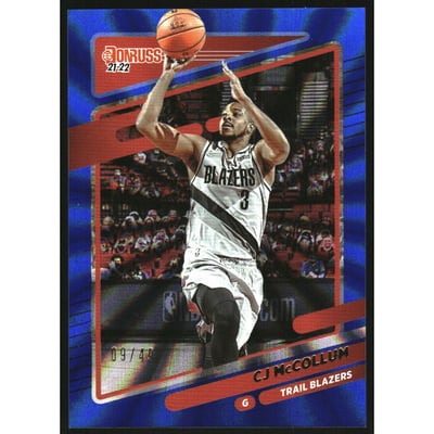 2021-22 Donruss Holo Blue Laser #110 CJ McCollum