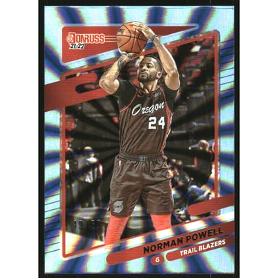 2021-22 Donruss Holo Light Blue Laser #102 Norman Powell