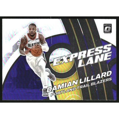 2021-22 Donruss Optic Express Lane Purple #2 Damian Lillard