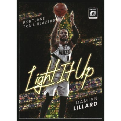2021-22 Donruss Optic Light It Up Holo Fast Break #7 Damian Lillard