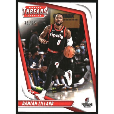2021-22 Panini Chronicles 75th Anniversary #77 Damian Lillard/Threads