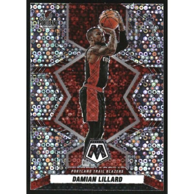 2021-22 Panini Mosaic Mosaic Fast Break Silver #50 Damian Lillard
