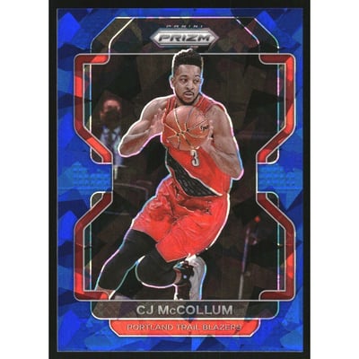 2021-22 Panini Prizm Prizms Blue Ice #22 CJ McCollum