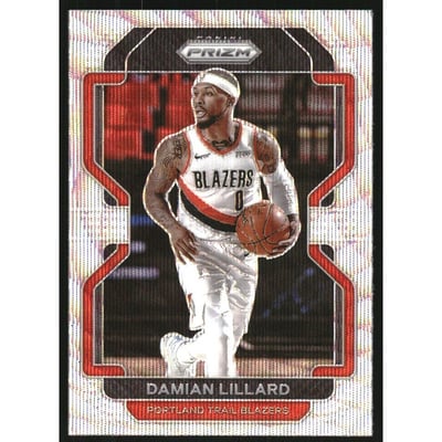 2021-22 Panini Prizm Prizms Factory Set Silver Wave #116 Damian Lillard
