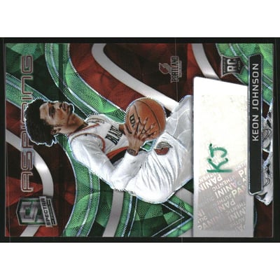 2021-22 Panini Spectra Aspiring Autographs Green #2 Keon Johnson