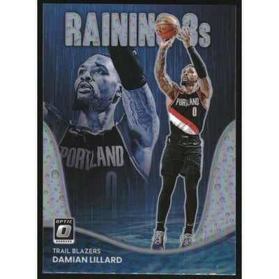 2022-23 Donruss Optic Raining 3s Holo #14 Damian Lillard