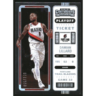 2022-23 Panini Contenders Playoff Ticket #6 Damian Lillard