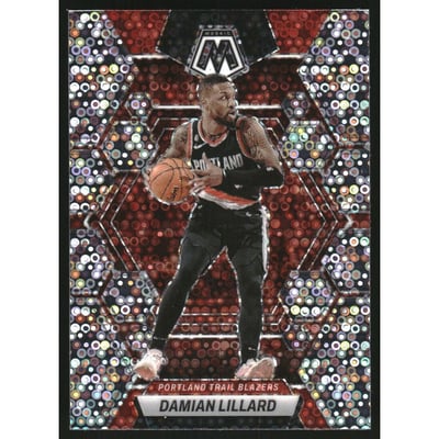2022-23 Panini Mosaic Mosaic Fast Break Silver #38 Damian Lillard