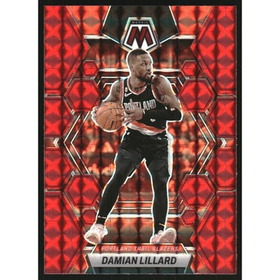 2022-23 Panini Mosaic Mosaic Red #38 Damian Lillard