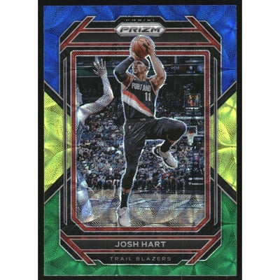 2022-23 Panini Prizm Prizms Choice Blue Yellow and Green #48 Josh Hart