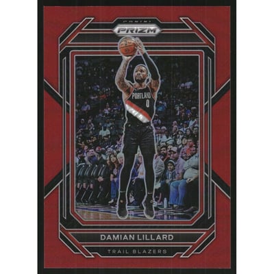 2022-23 Panini Prizm Prizms Red #62 Damian Lillard
