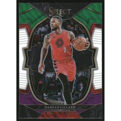 2022-23 Select Prizms Green White Purple #7 Damian Lillard