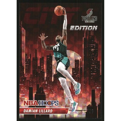 2023-24 Hoops City Edition Hyper Red #10 Damian Lillard