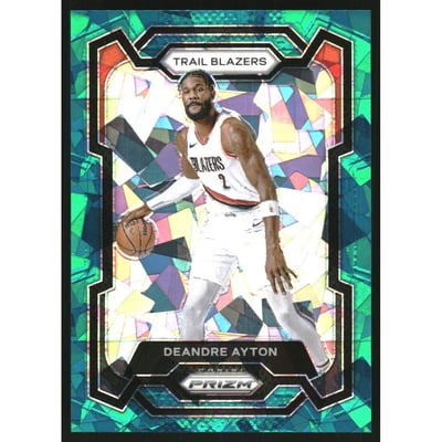 2023-24 Panini Prizm Prizms Teal Ice #53 Deandre Ayton