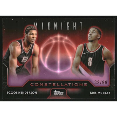 2023-24 Topps Midnight Constellations Twilight #C17 Scoot Henderson/Kris Murray