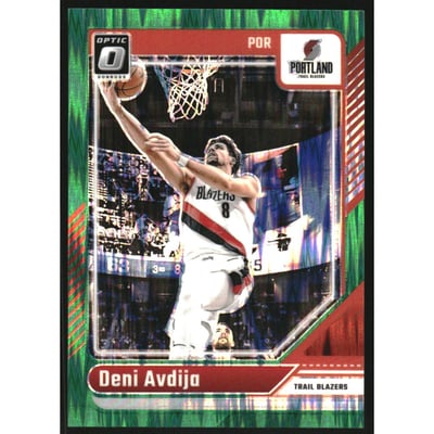 2024-25 Donruss Optic Green Shock #27 Deni Avdija