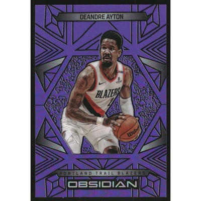 2024-25 Panini Obsidian Electric Etch Purple Flood #117 Deandre Ayton
