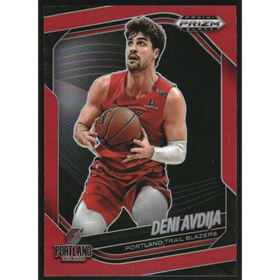 2024-25 Panini Prizm Black Prizms Red #78 Deni Avdija