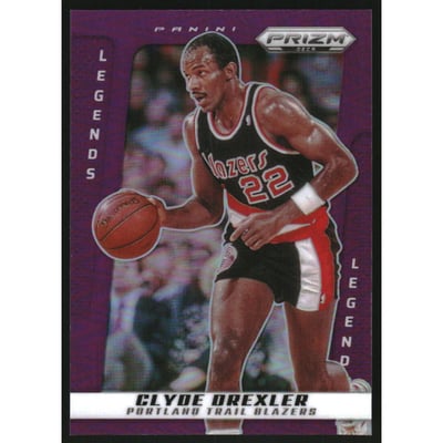 2024-25 Prizm Deca Prizms Purple #224 Clyde Drexler LEG