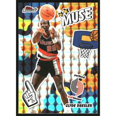 2025-26 Finest Muse Geometric Refractors #M22 Clyde Drexler