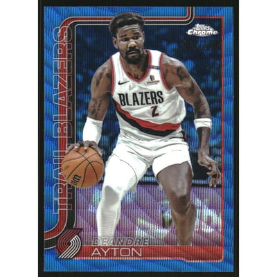 2025-26 Topps Chrome Blue Wave Refractors #168 Deandre Ayton