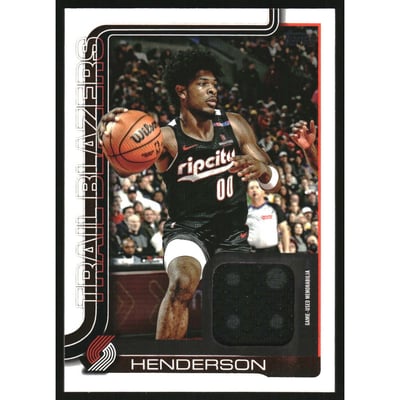 2025-26 Topps Flagship Real One Relics #FROSH Scoot Henderson