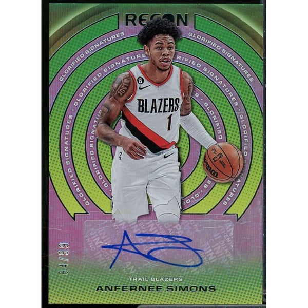 Anfernee Simons Autographed Trading Cards, Signed Anfernee Simons 
