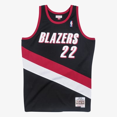 Clyde Drexler Portland Trail Blazers 1991-92 Mitchell & Ness Black Swingman Jersey