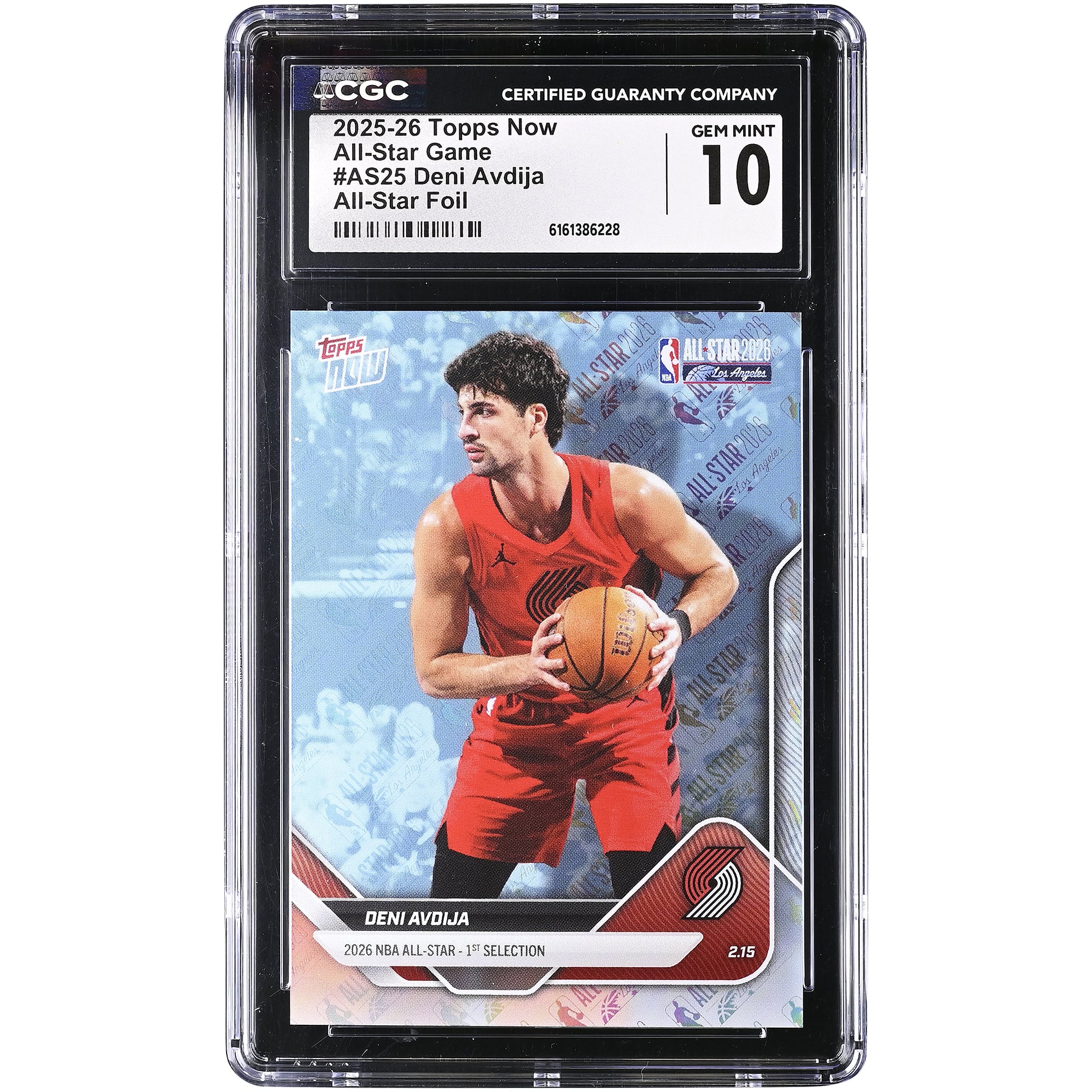Deni Avdija Portland Trail Blazers 2025-26 Topps Now All-Star Foil #AS25 CGC Authenticated 10 Card