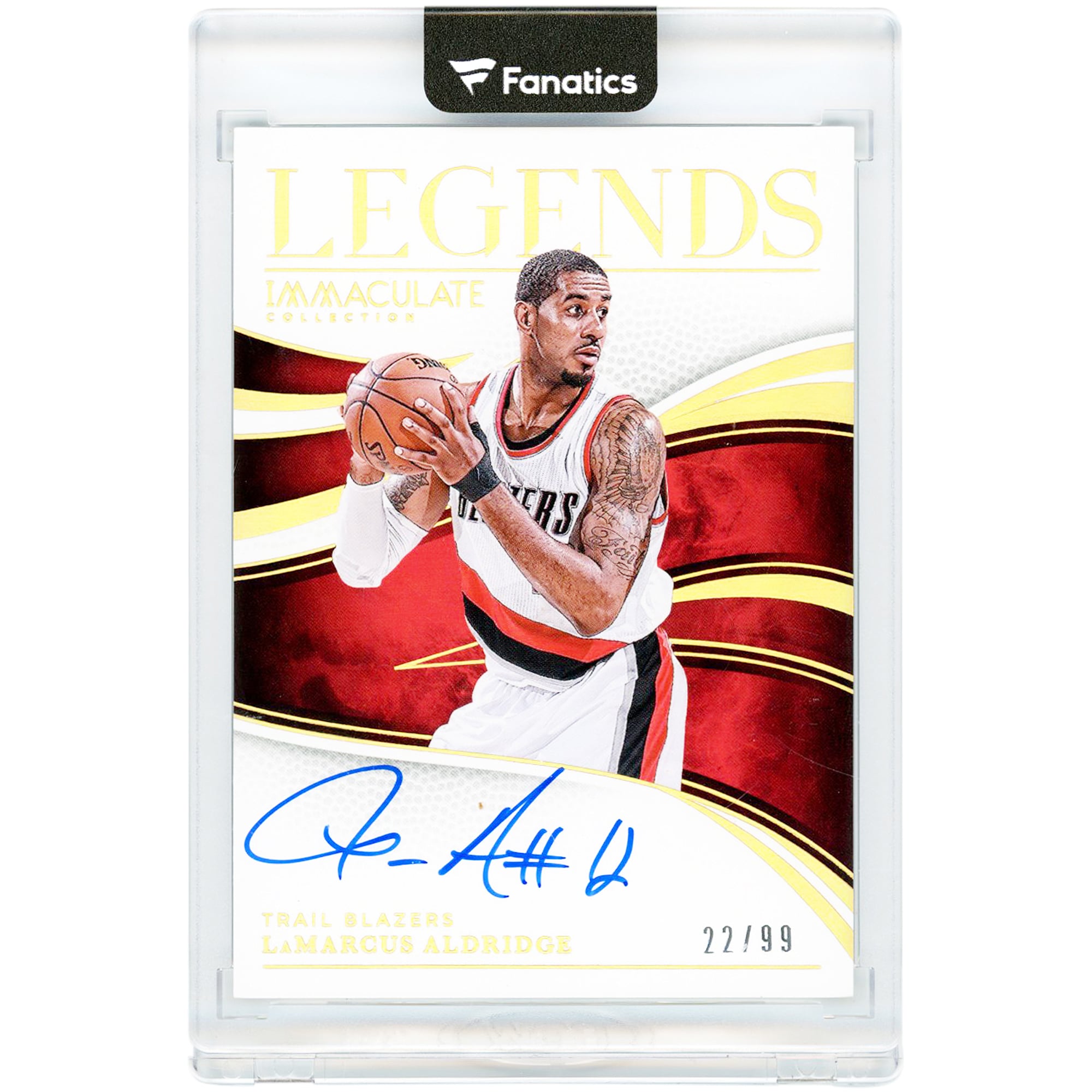 Carte autographiée de LaMarcus Aldridge (Portland Trail Blazers) 2024-25 Panini Immaculate Collection Legends #IL-LMA #22/99
