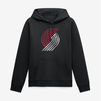 Portland Trail Blazers Big & Tall Metallic Mascot Hoodie - Black