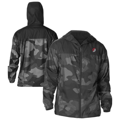 Portland Trail Blazers Columbia Flash Challenger Windbreaker Jacket - Black