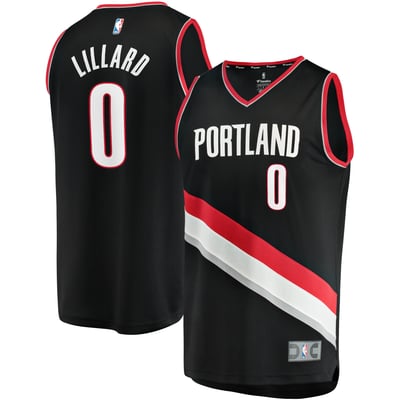Damian Lillard Portland Trail Blazers Fanatics Fast Break Replica Jersey - Black - Icon Edition