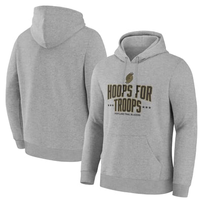 Portland Trail Blazers Hoops For Troops Hoodie - Gray