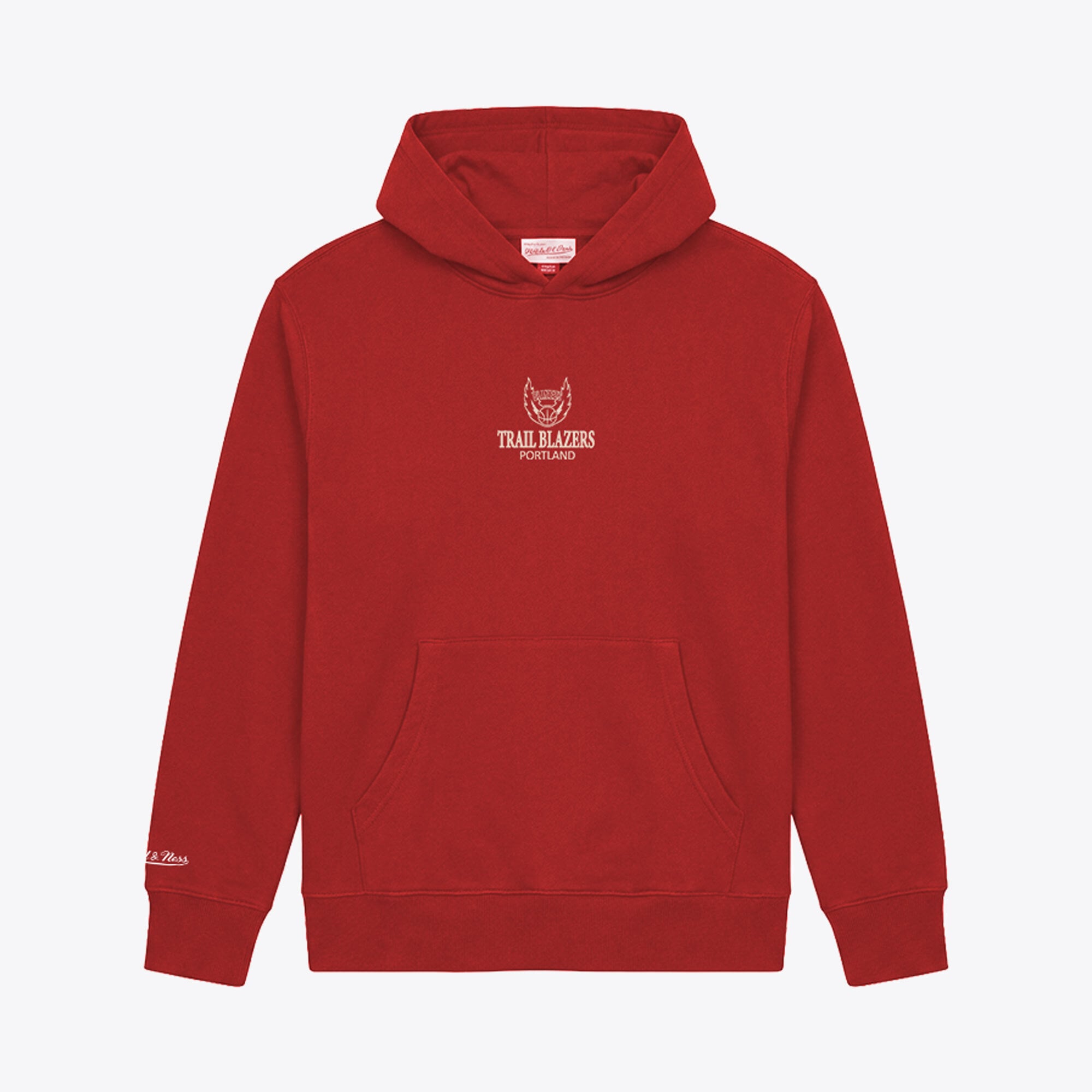 Sweat à capuche en polaire rouge Mitchell & Ness pour homme, Portland Trail Blazers.