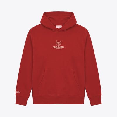 Portland Trail Blazers Mitchell & Ness Core Fleece Hoodie - Red
