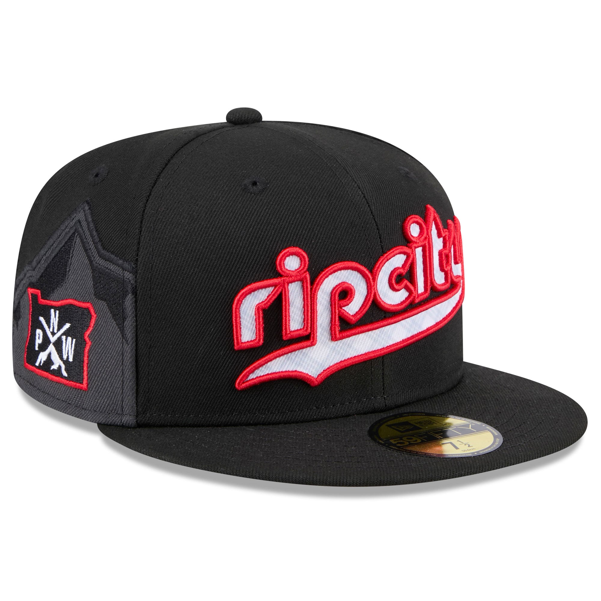 Men's Portland Trail Blazers New Era Black 2024/25 City Edition 59FIFTY Fitted Hat