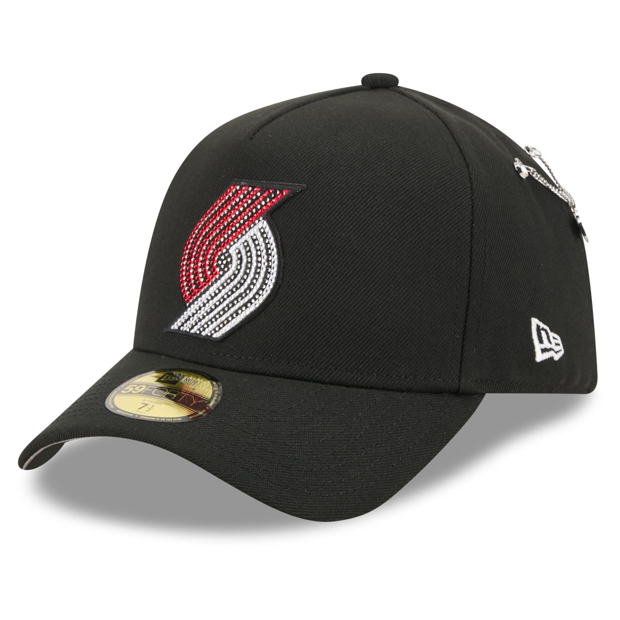 Men's New Era Black Portland Trail Blazers 2026 NBA Draft On-Stage Crystal A-Frame 59FORTY Fitted Hat