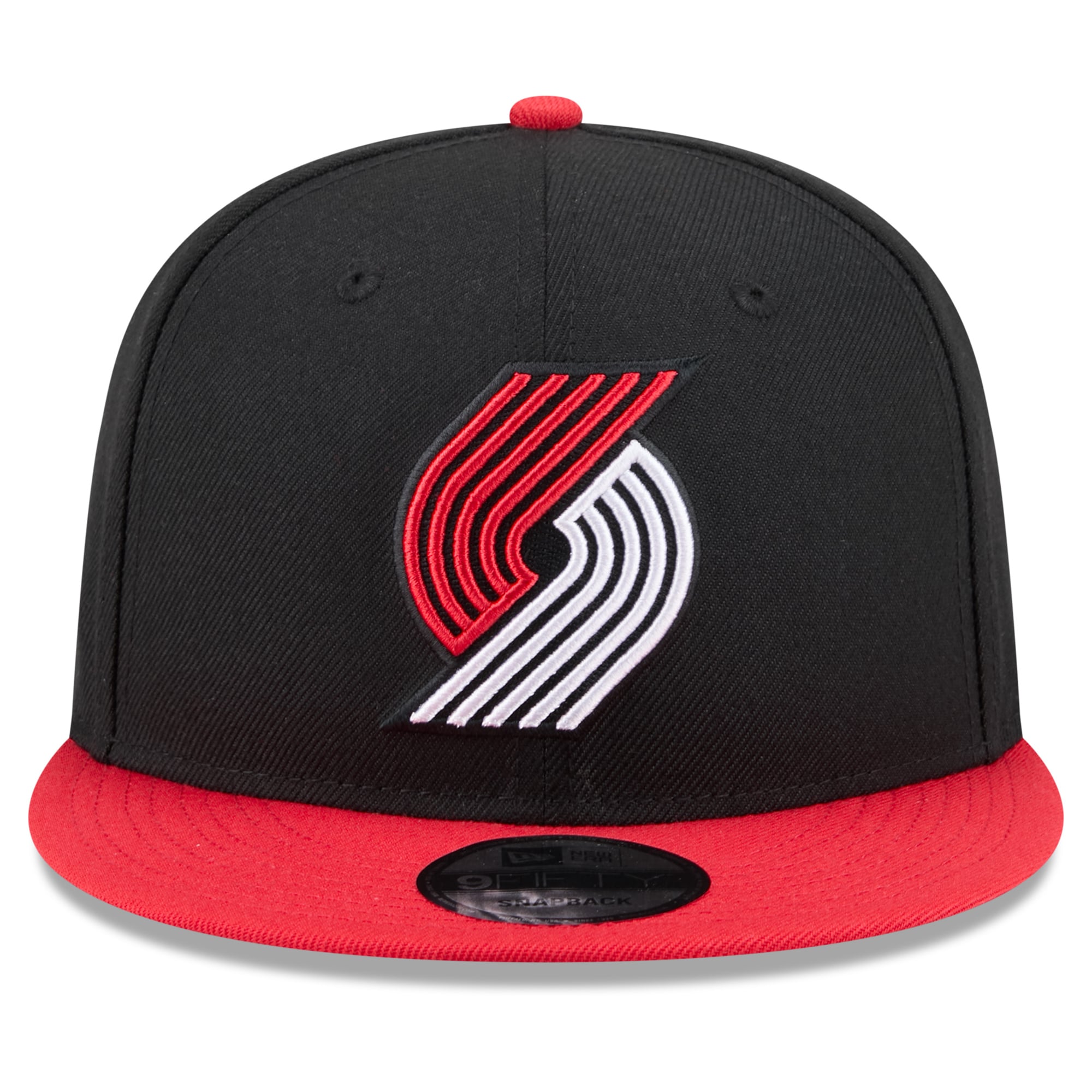 Men's New Era  Black Portland Trail Blazers Two-Tone 9FIFTY Snapback Hat