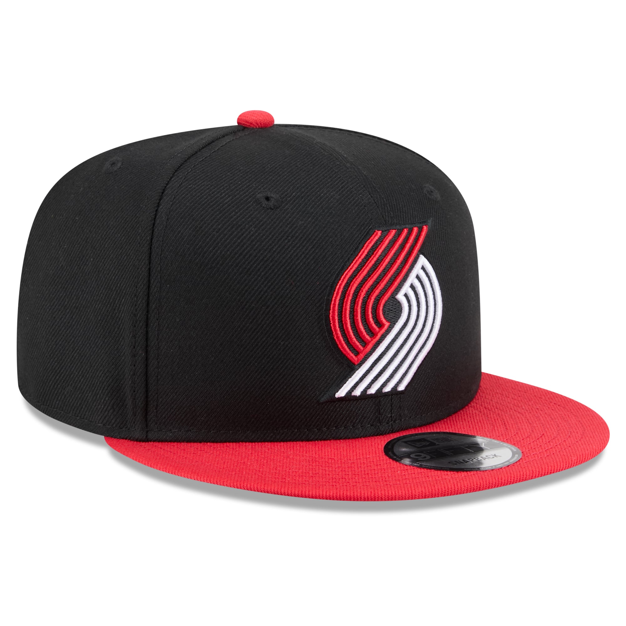 Men's New Era  Black Portland Trail Blazers Two-Tone 9FIFTY Snapback Hat
