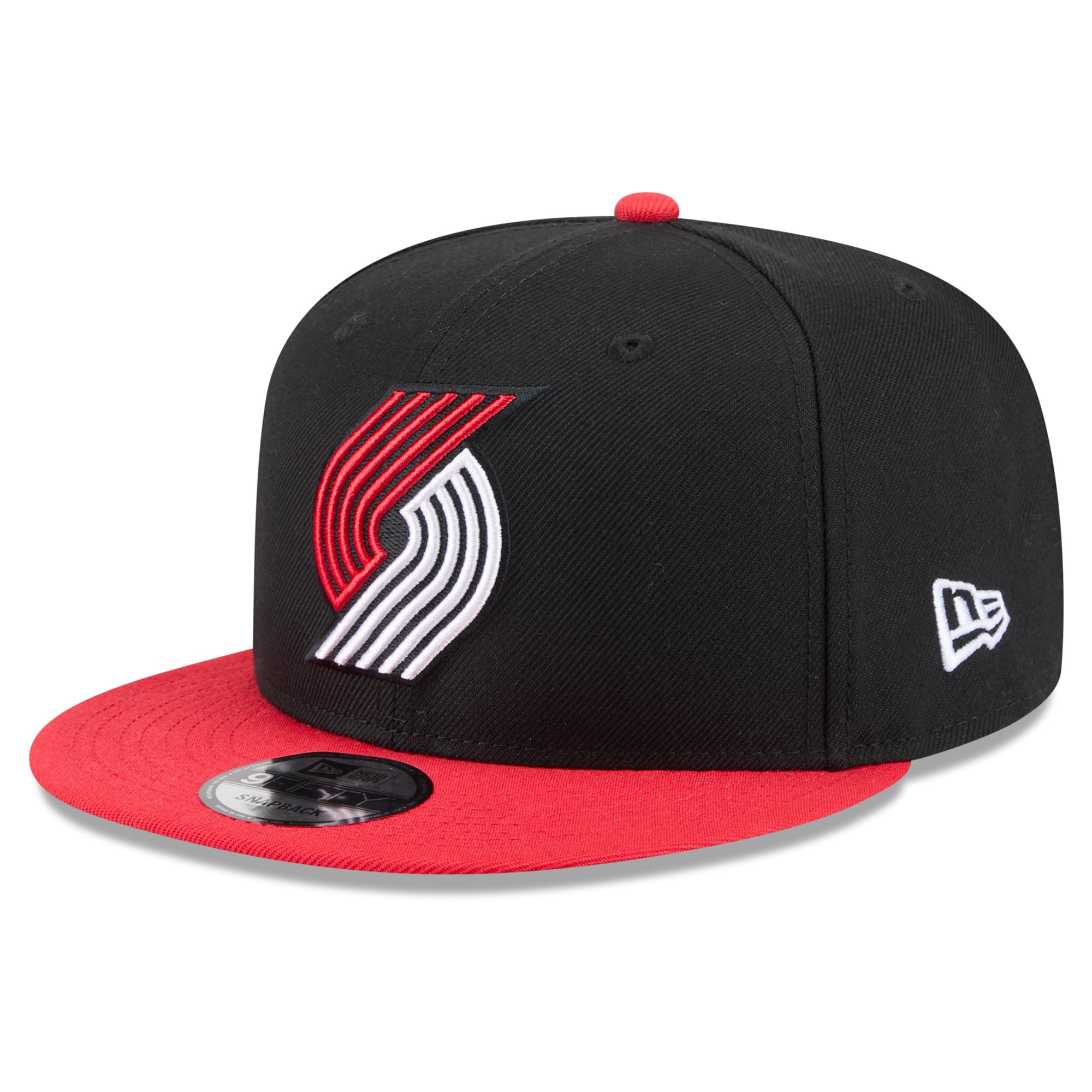 Men's New Era  Black Portland Trail Blazers Two-Tone 9FIFTY Snapback Hat