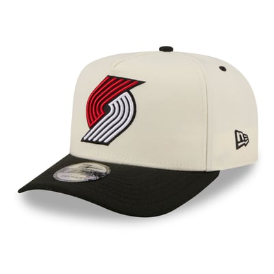 Casquette snapback New Era City A-Frame 9FIFTY des Portland Trail Blazers - Crème/Noir