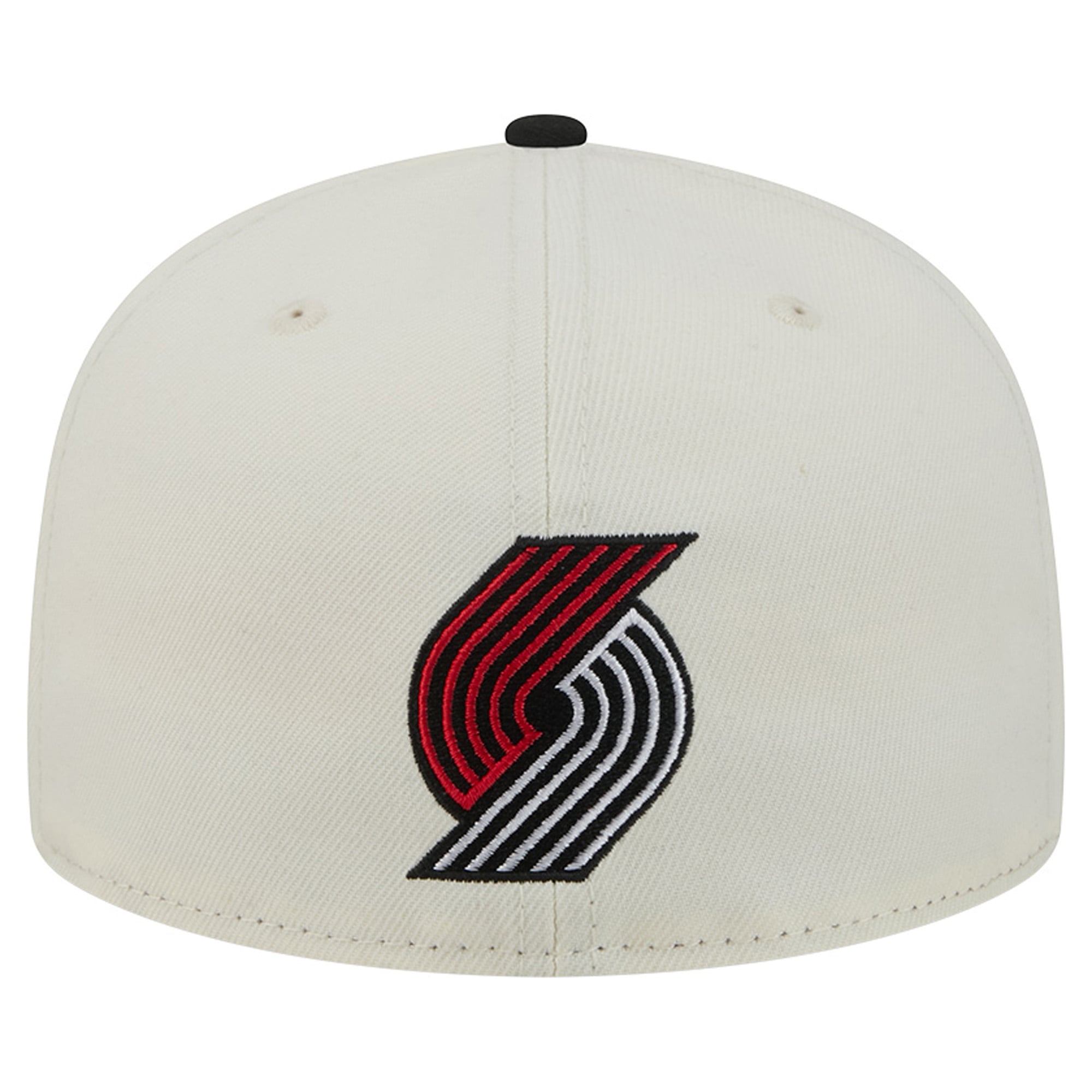 Men's New Era Cream/Black Portland Trail Blazers Deceptor 59FIFTY Fitted Hat