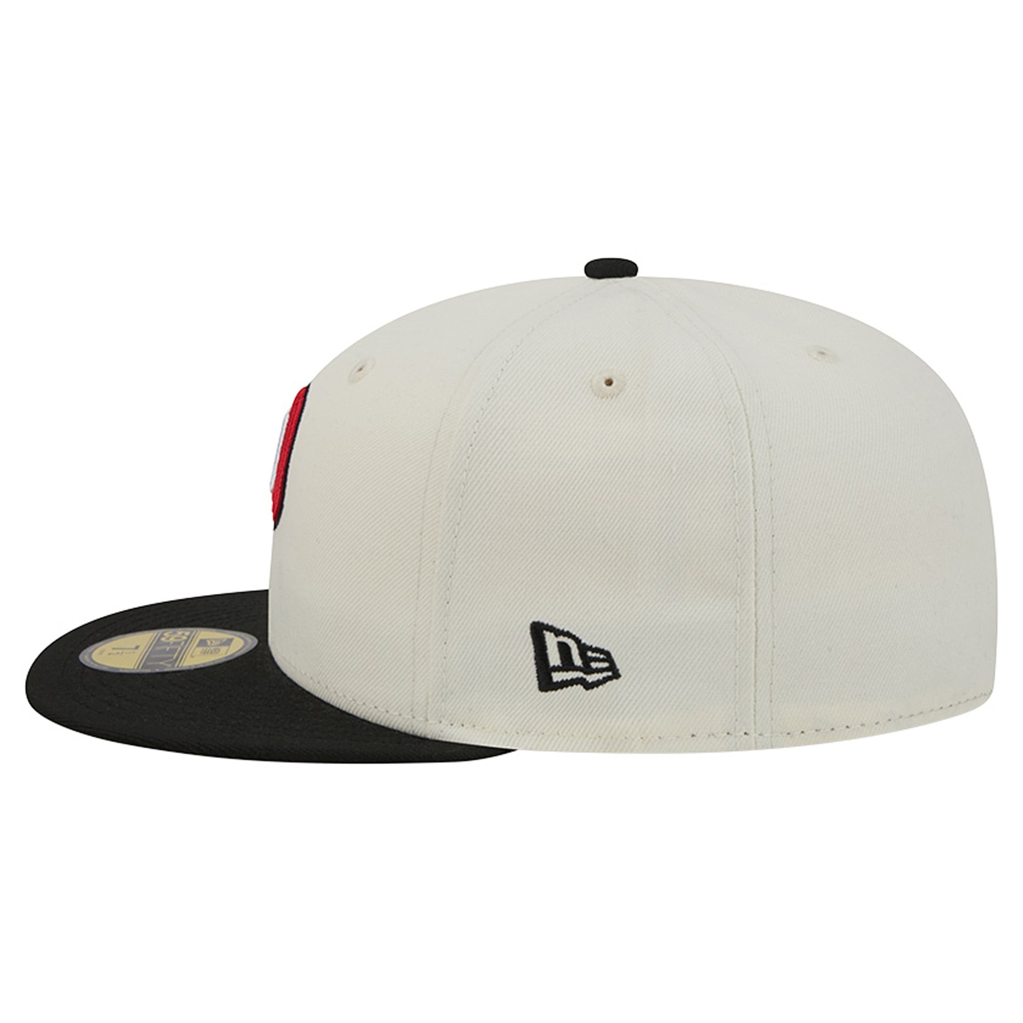Men's New Era Cream/Black Portland Trail Blazers Deceptor 59FIFTY Fitted Hat